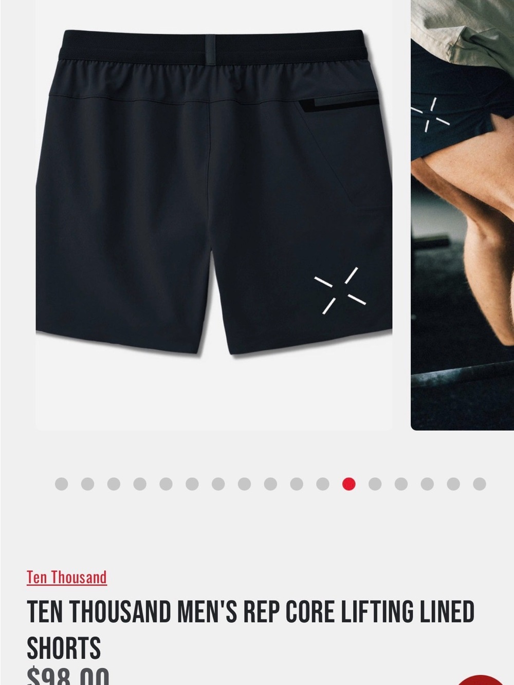 Ten Thousand Men's Rep Core Lifting Lined Shorts - Black size medium